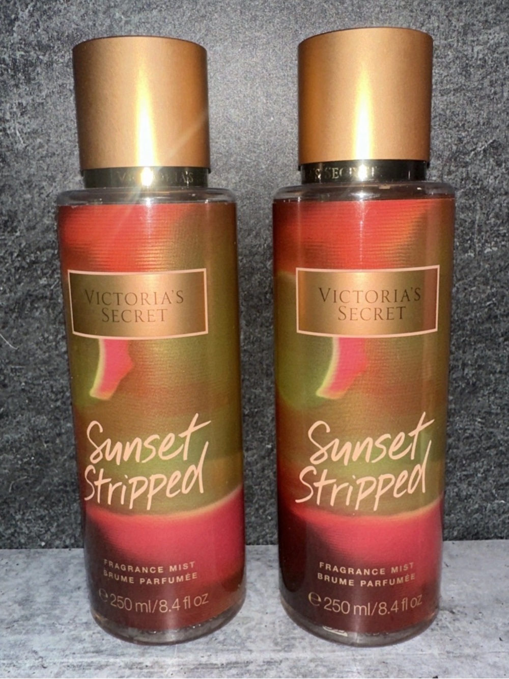 2 Lot Victoria's Secret SUNSET STRIPPED 8.4 oz / 250 ml Fragrance Mist NEW HTF